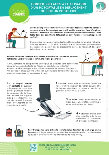 EMPLOYEURS : Travail sur PC portable