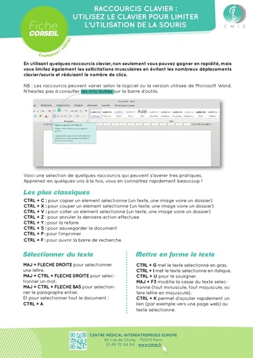 EMPLOYEURS SALARIES RACCOURCIS CLAVIER